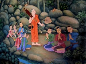 Bouddhisme Thaïlande - Fresque Bouddha